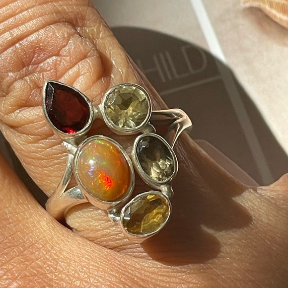 Adjustable natural gemstones and finest 925 Sterling silver! Opal & all “”VIBES” - Picture 3 of 8